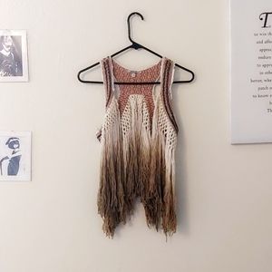 Gimmicks by BKE fringe vest